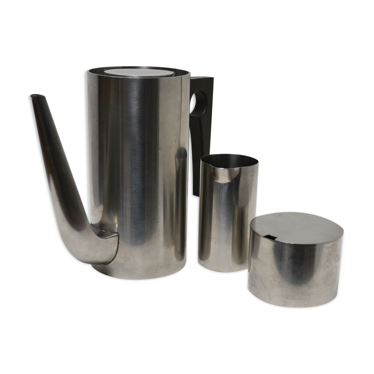 Stelton coffee service by Arne Jacobsen - Cafeteria, sugar and milk pot - Made in Denmark