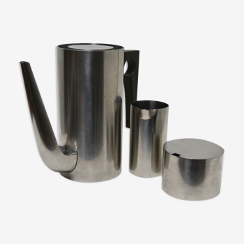 Stelton coffee service by Arne Jacobsen - Cafeteria, sugar and milk pot - Made in Denmark