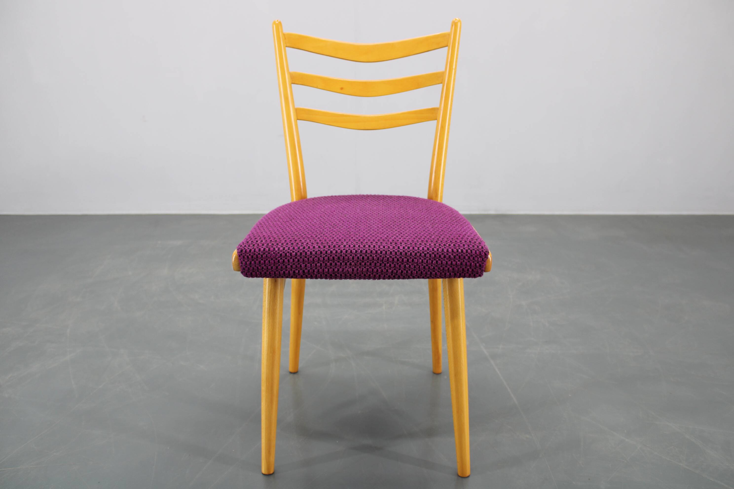 1960s Set of Four Beech Dining Chairs, Czechoslovakia