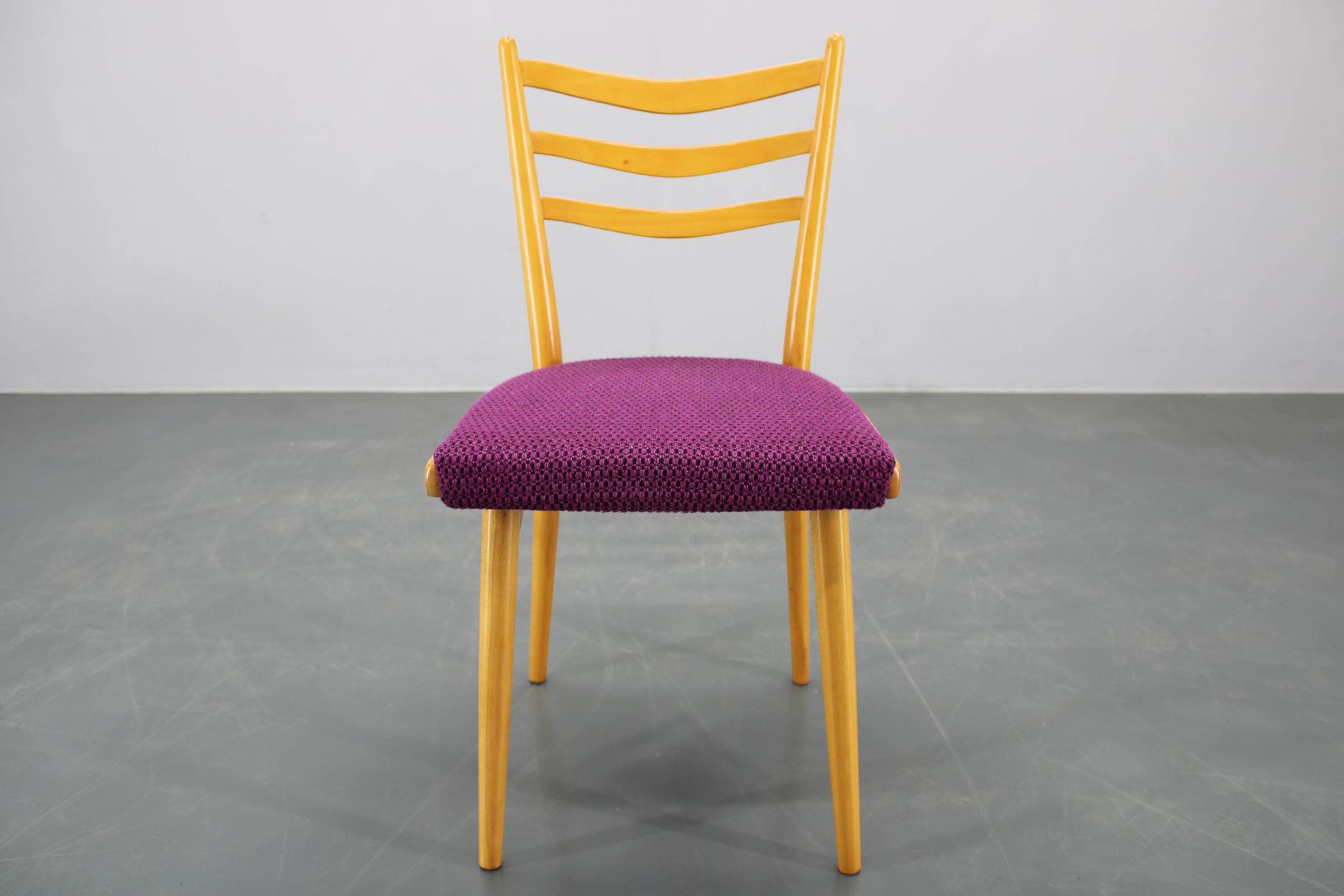 1960s Set of Four Beech Dining Chairs, Czechoslovakia