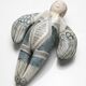 Vintage stylised mermaid ceramic wall sculpture from an art studio.
