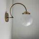 Pair of vintage opaline wall lights