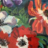 Bouquet of anemones = signed painting