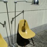 Vintage floor lamp jielde double graphite 6 arms of Jean Louis Domecq France 1960