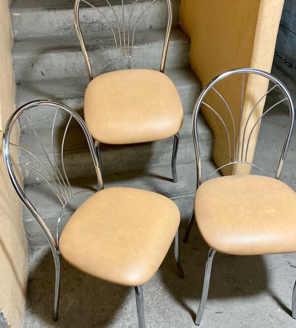 3 chaises vintages 80