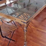 Glass temple ceiling style SAM table