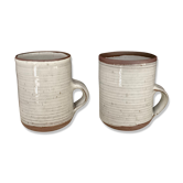 Mugs en grès Roger Jacques St Amand vintage