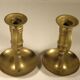 Pair of brass candle holders