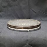 Verlys Art Deco glass and silver coaster