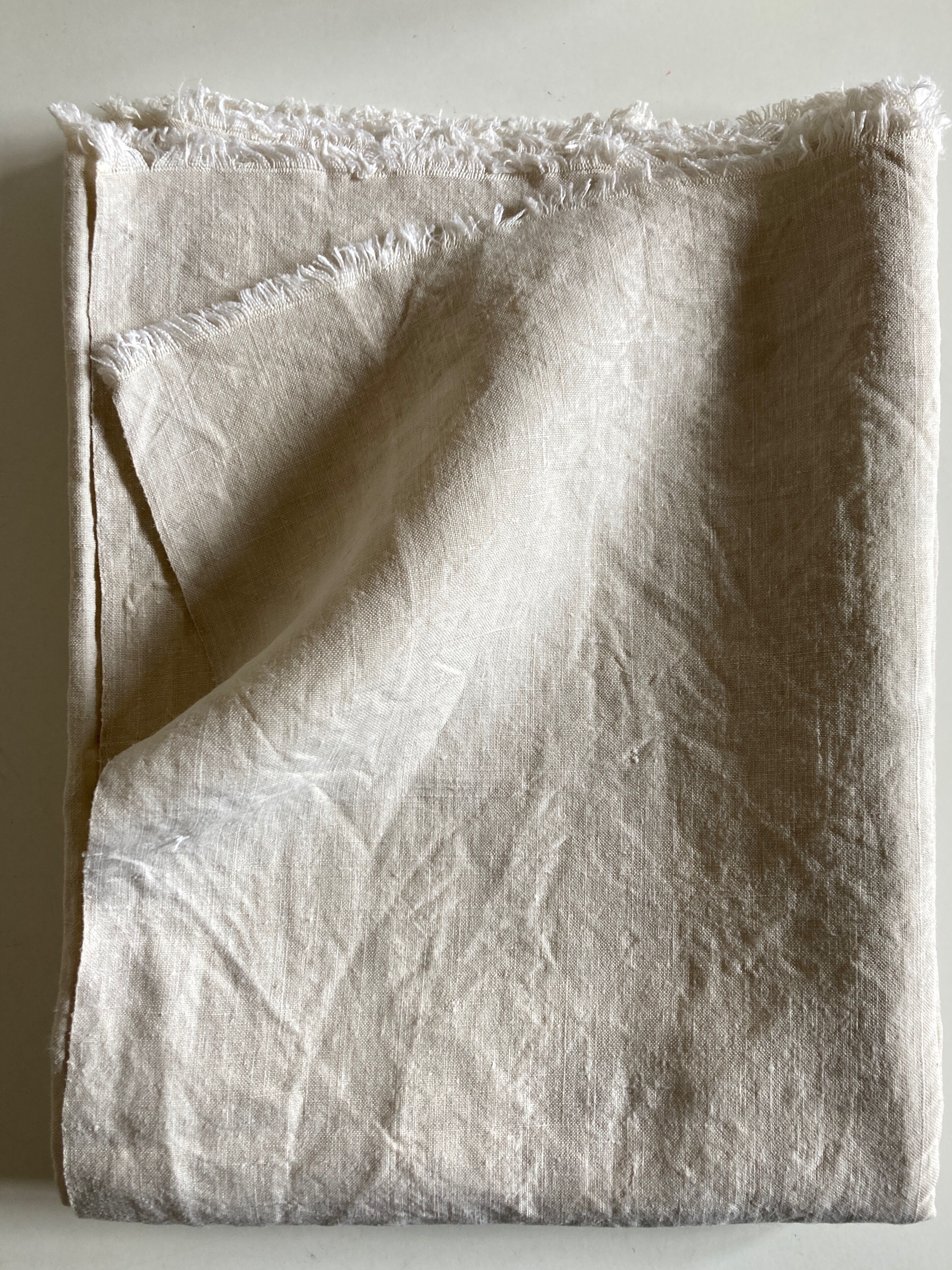 Farm tablecloth in raw linen canvas 19th L210cm