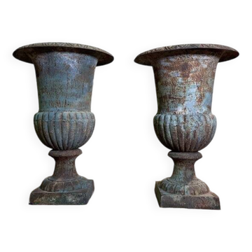 Pair of Medici vases in cast iron
