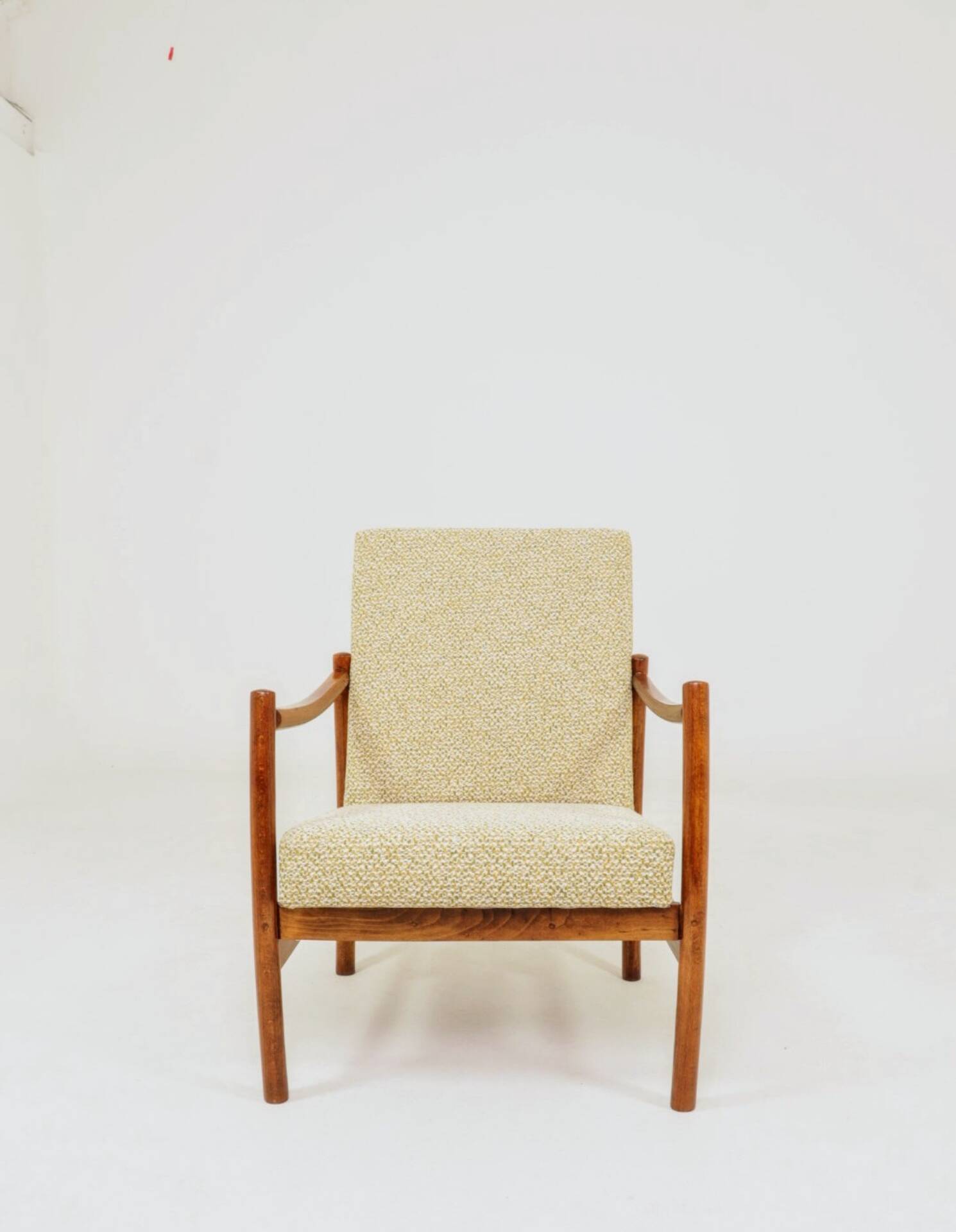 Chaise longue moderne en bois cintré nébuleuse verte