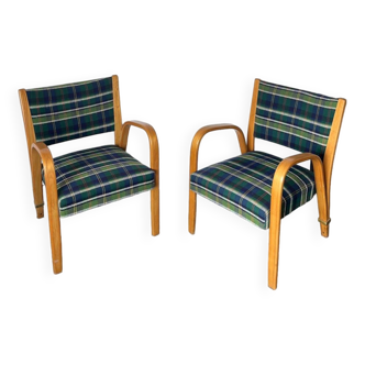 Fauteuil Bow Bois par Hugues Steiner 1950