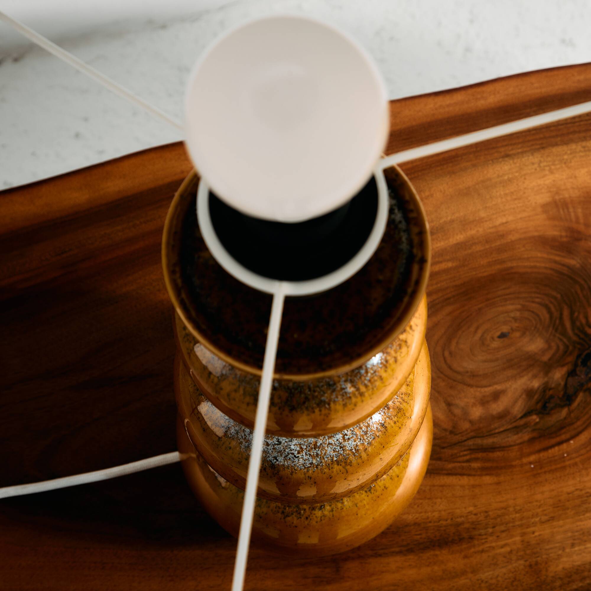 German ceramic table lamp by Kaiser Leuchten