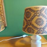 2 vintage 60's wooden bedside lamps