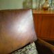 Leather and jacquard club chair