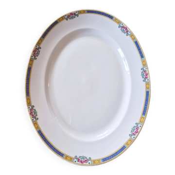 Large oval dish in Limoges porcelain by Bernardaud & Cie – Art Deco