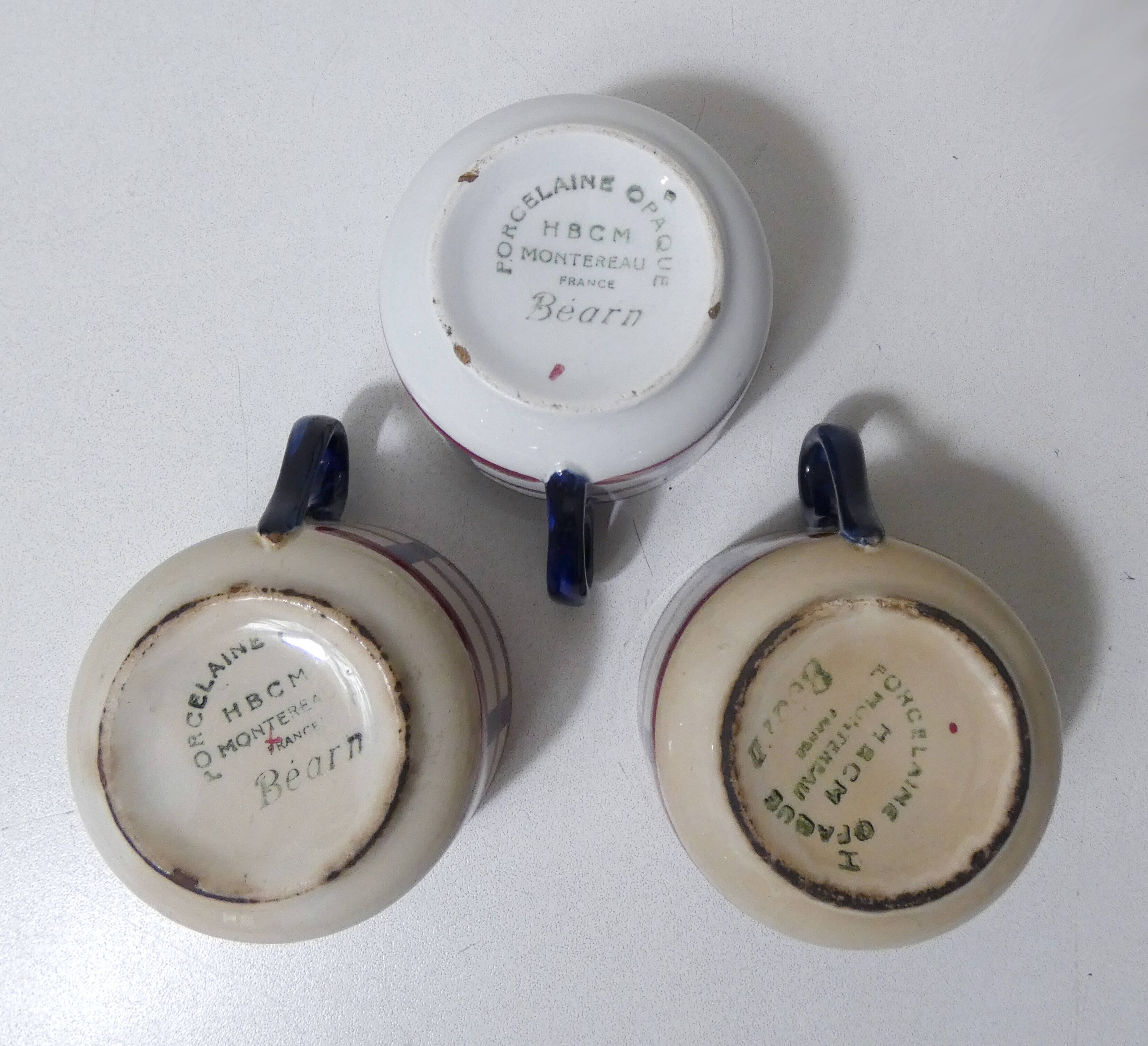 3 cups HBCM Béarn Creil and Montereau