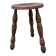 Turned wooden tripod stool