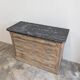 Antique wooden commode with black marble – 125 cm
