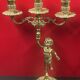 Very Beautiful Pair of Candlestick Candelabra circa 1950 in bronze/brass 30 cm