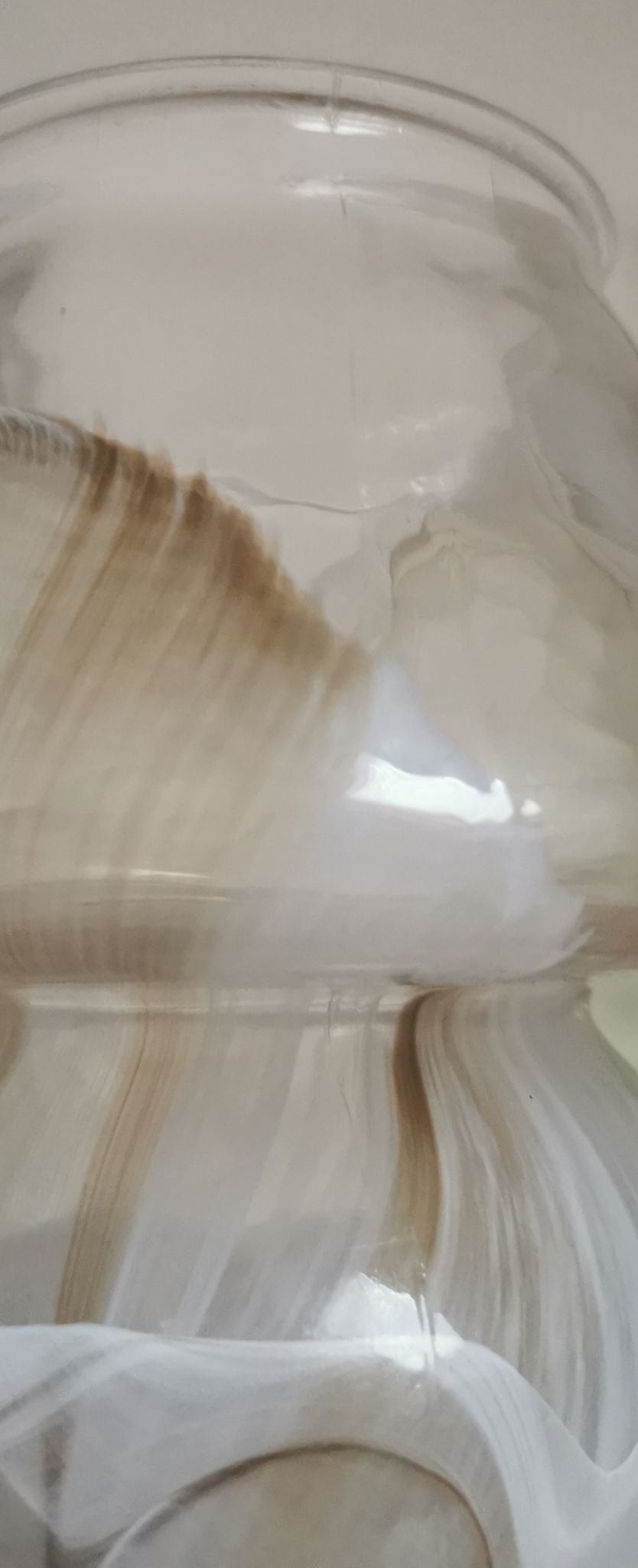 Vase champignon verre marbré