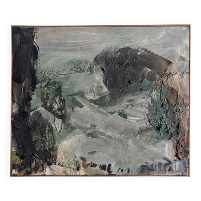 Paul BUTTI, Enval, vers 1990. Huile sur toile signée au pinceau