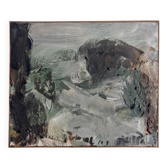 Paul BUTTI, Enval, vers 1990. Huile sur toile signée au pinceau