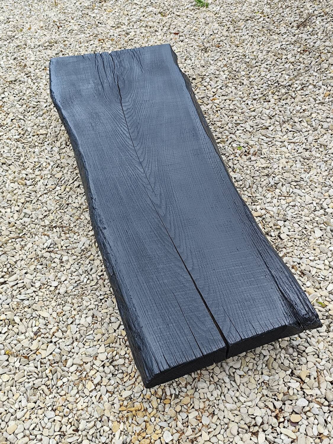 Wabi sabi burnt wood coffee table