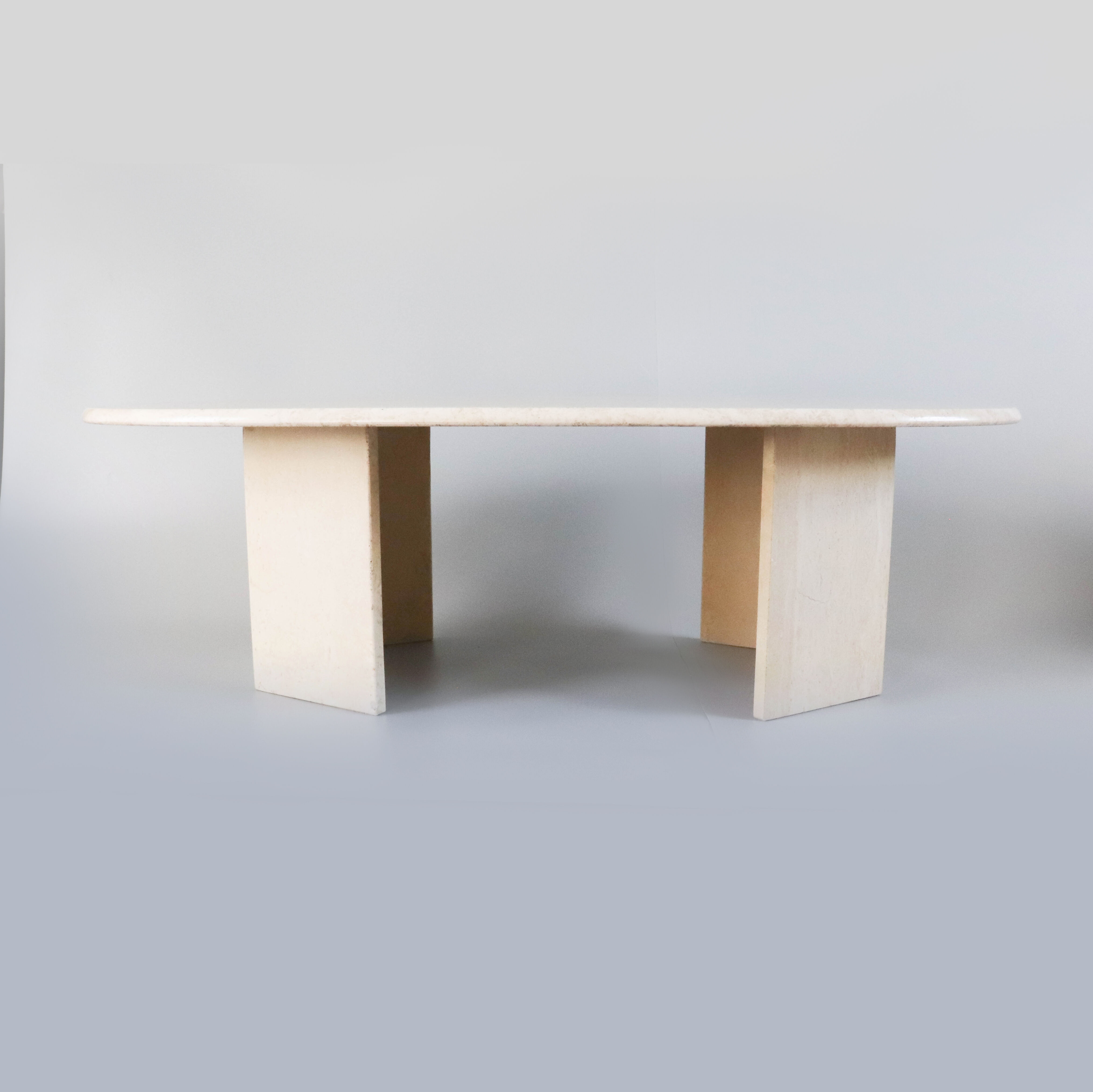 Table basse en travertin vintage