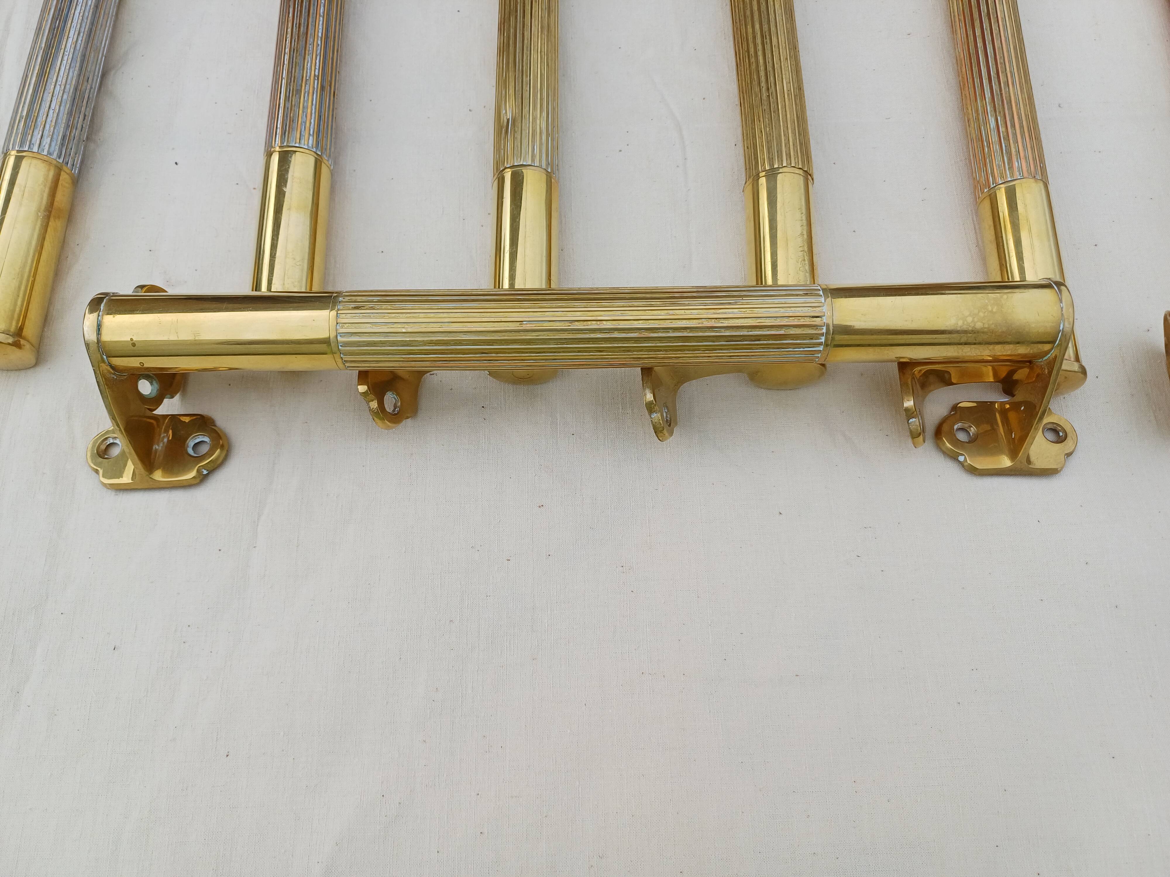 Set of 17 Art Deco Brass Door Bars
