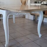 Table merisier relookée