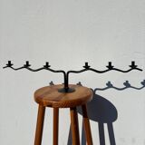 Black metal candle holder