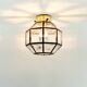 Mid-Century Glass Ceiling Light from Limburg, Germany, 1960s