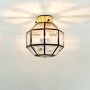 Mid-Century Glass Ceiling Light from Limburg, Germany, 1960s