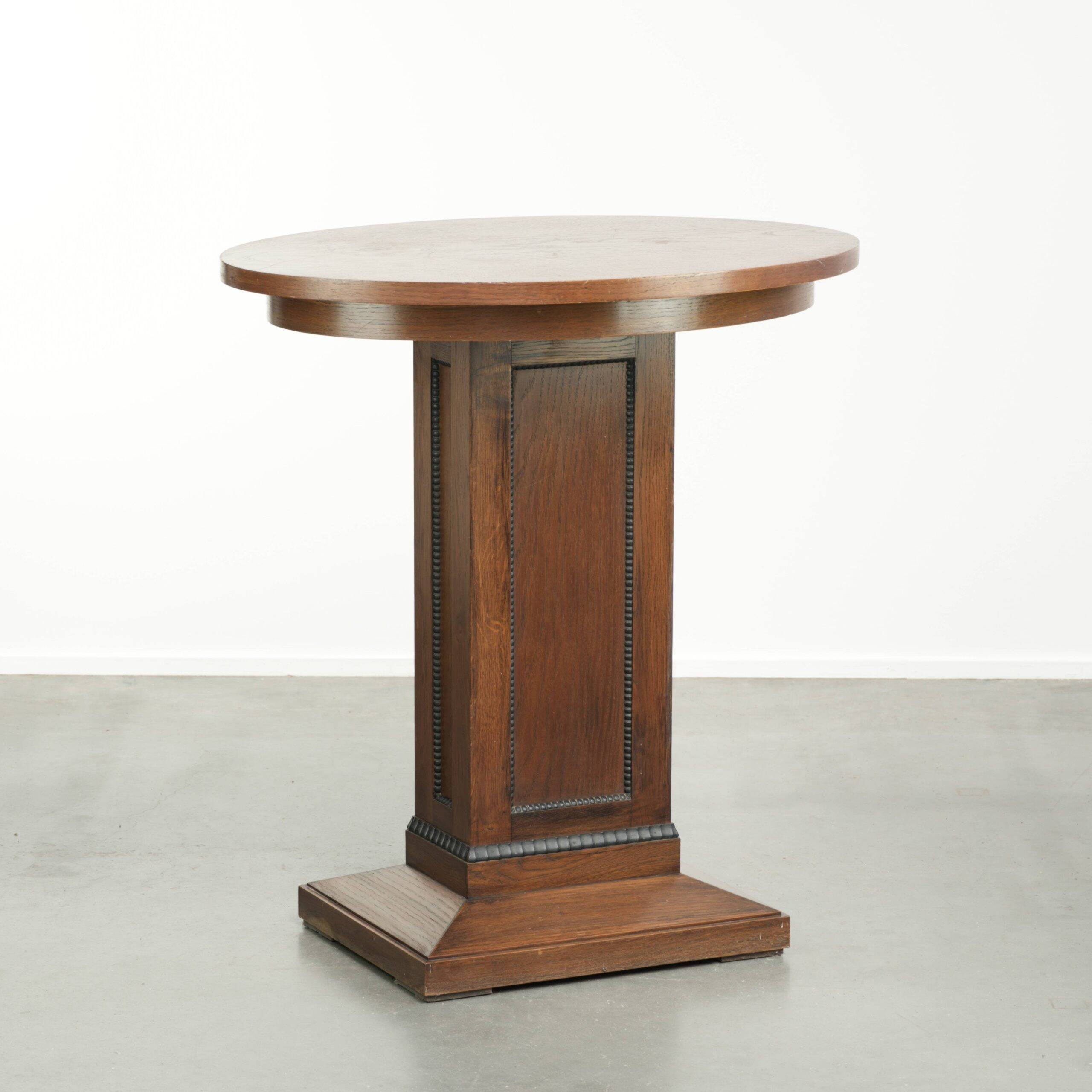Dutch oak side table / centre table in Amsterdam School design
