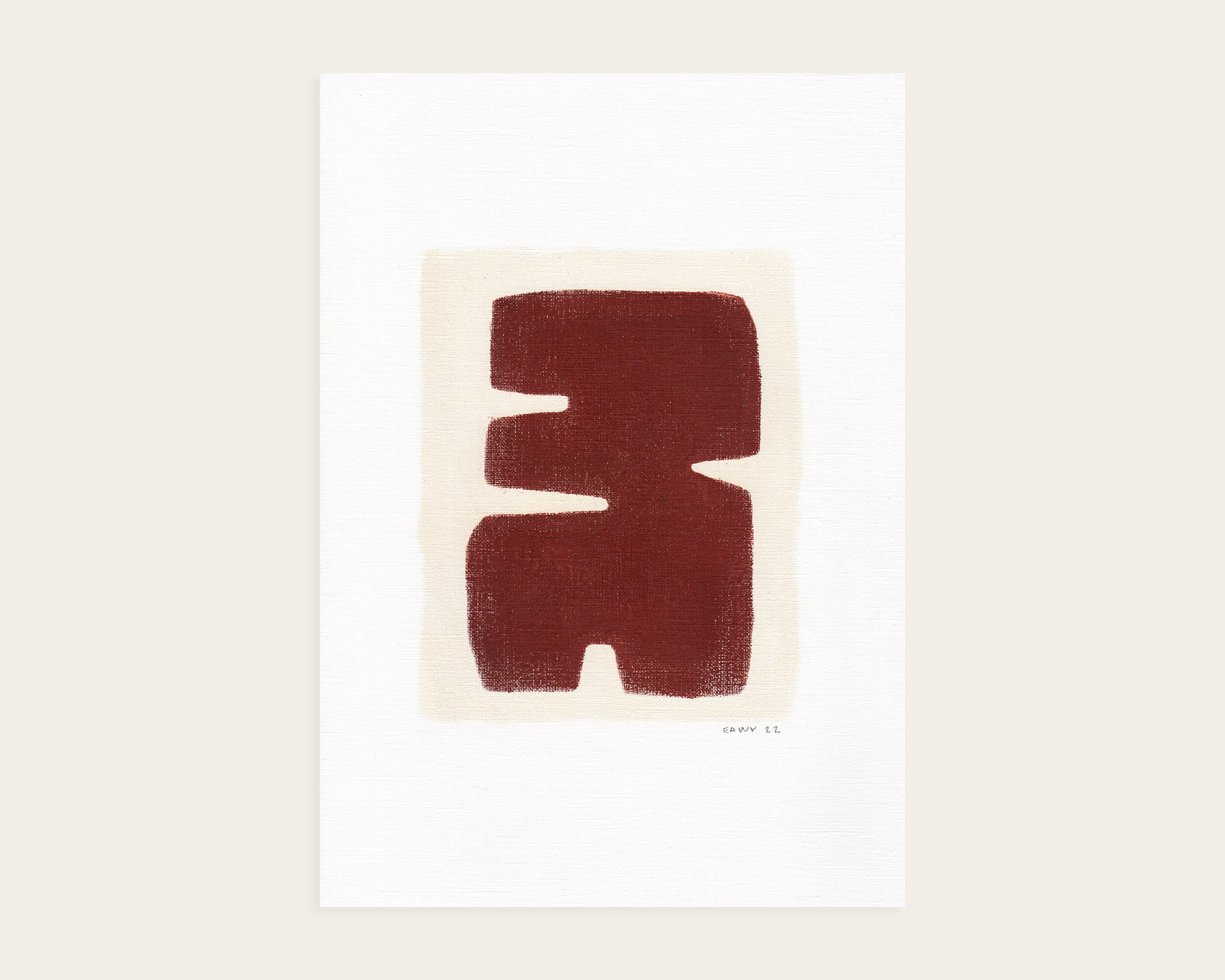 Painting on paper • Terracotta M759A • signed eawy