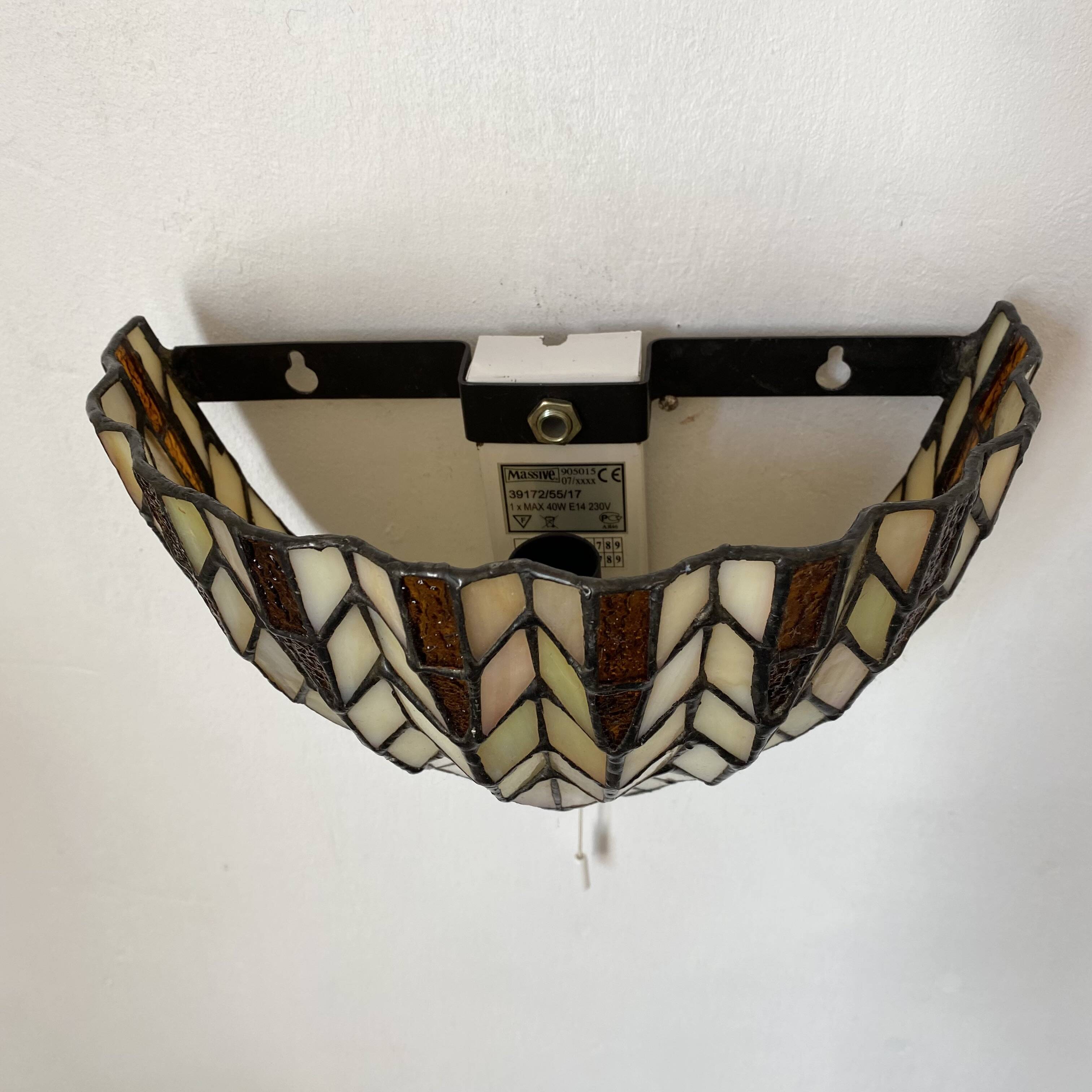 Tiffany style stained glass wall light