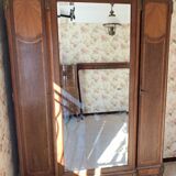 Art deco inlaid and bronze 3-door wardrobe circa 1920