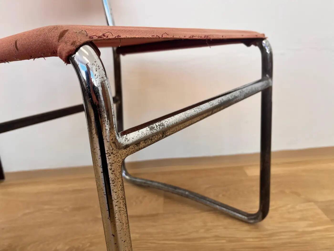 Tubular steel chrome Bauhaus chair by Hynek Gottwald - 1930 (Eisengarn)
