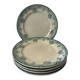 Set of 6 flat plates, ironstone Narcisses Onnaing.