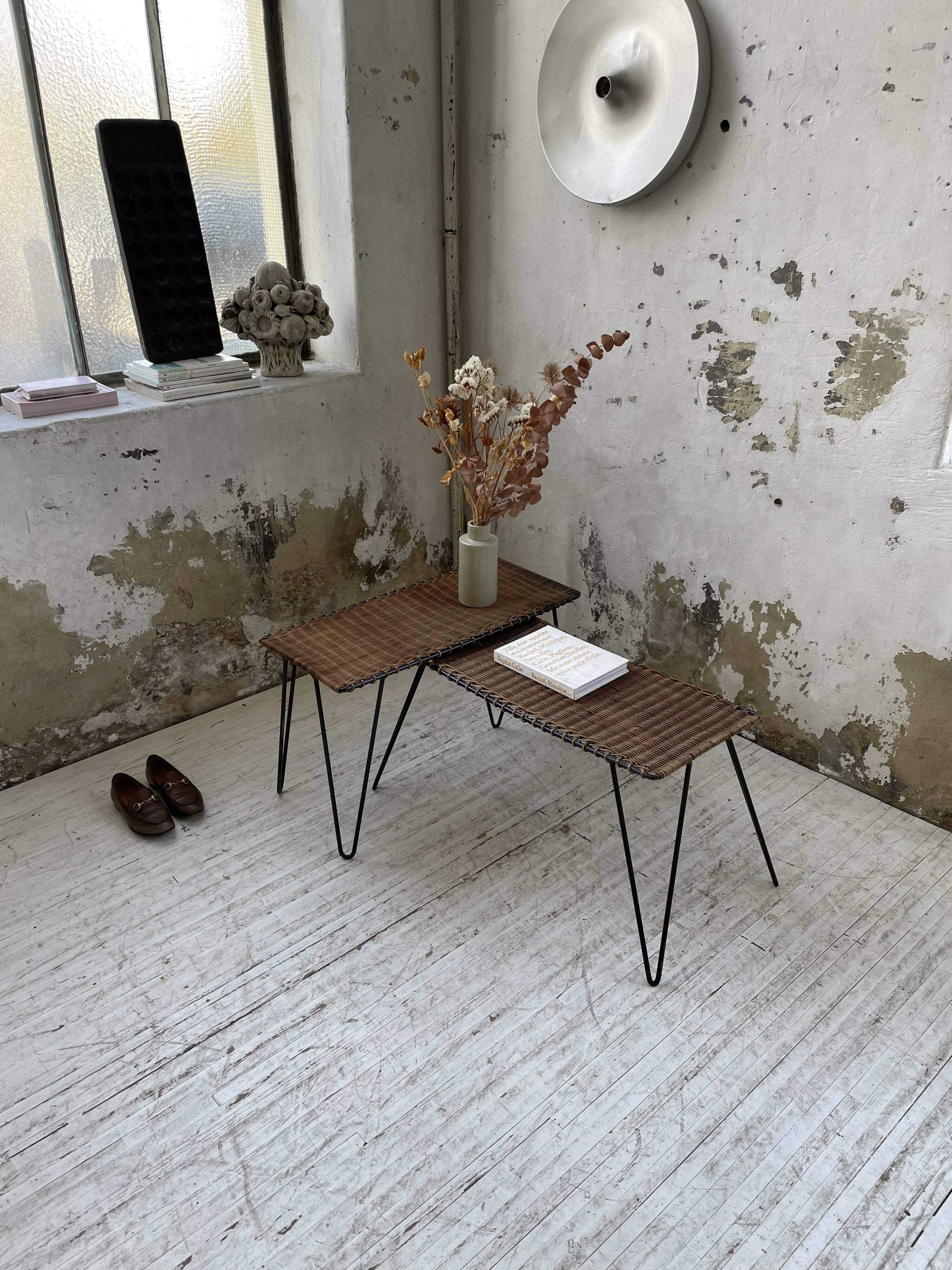 Duo of wicker tables RaouDuo of wicker tables Raoul Guysl Guys