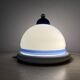 Vintage glass blue and white wall lamp sconce , 1970s