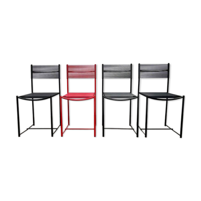 4 chaises Spaghetti modèle 101 par Giandomenico Belotti pour Alias, Italie 1970