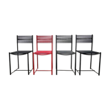 Spaghetti chairs model 101 Italian Postmodern Space Age by Giandomenico Belotti for Alias, 1970s, set of 4