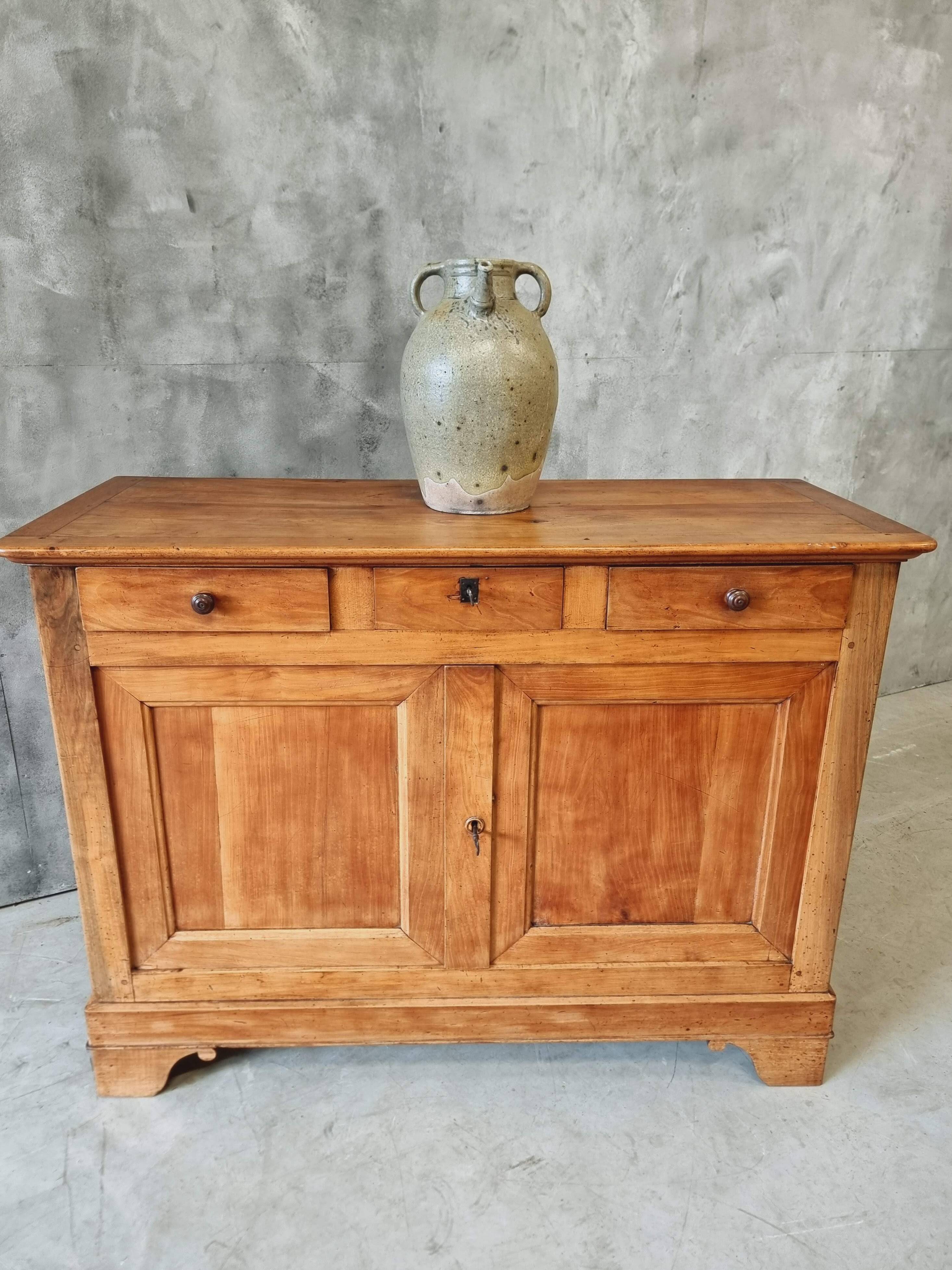 Buffet ancien enfilade commode 19ème siècle en merisier français