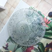 2 dishes or baskets in pressed moulded cut glass