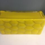 Glass planter with honeycomb decor
