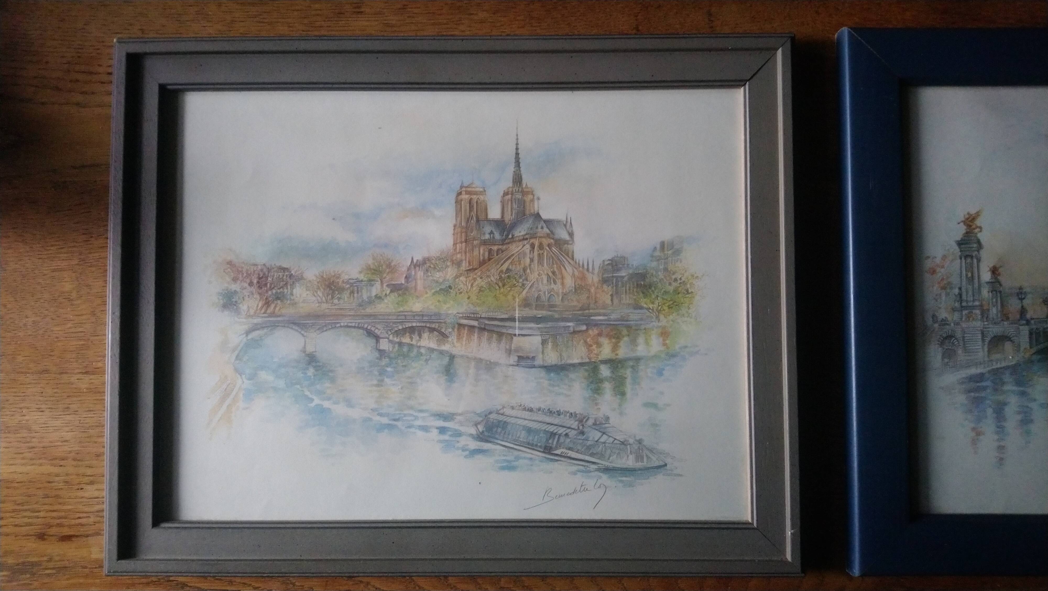 Paris watercolor print "Bernadette Voz"