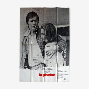 Affiche de cinéma originale "La Piscine" - Alain Delon, Romy Schneider